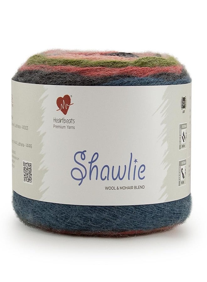 Heartbeats Shawlie is a Premium tri Blend of Mohair, Wool & Acrylic. Pack of 1 Ball - 150gm. Shade no - SHL016 - Image 1